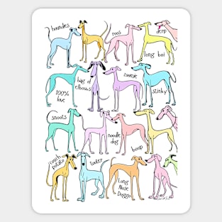 Glorious Funny Greyhounds Sticker